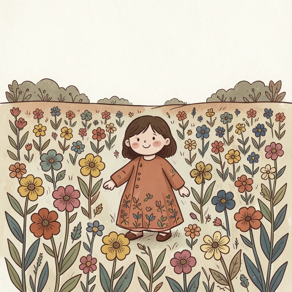Flowers blooming everywhere across a wide field.