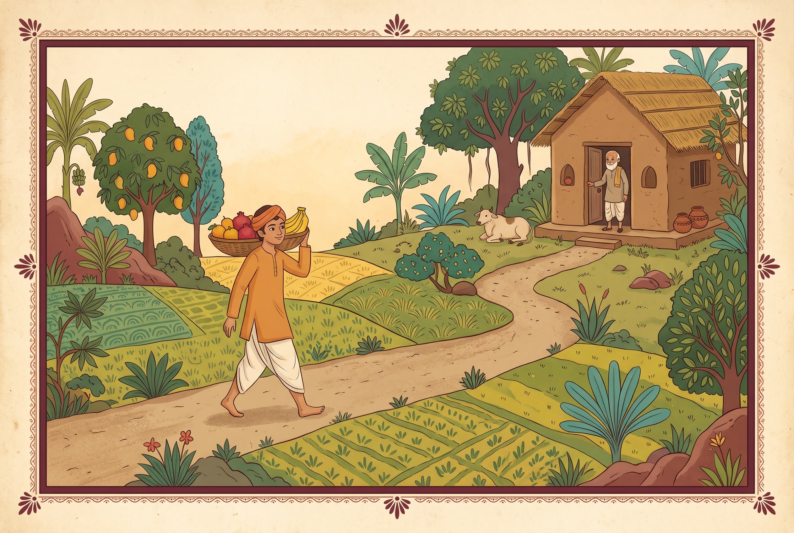 गाँव की ओर · To the village