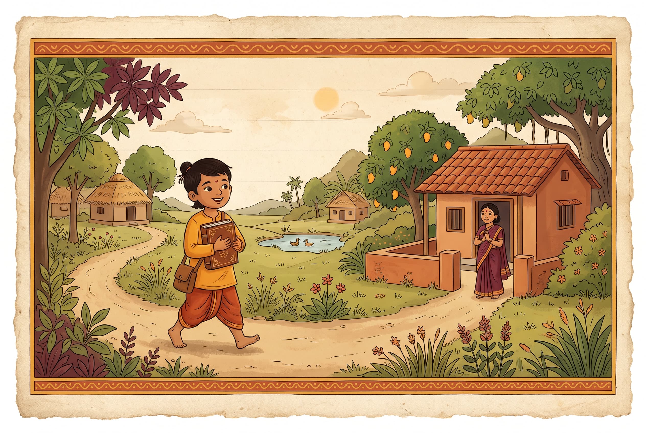विद्यालय में · At school
