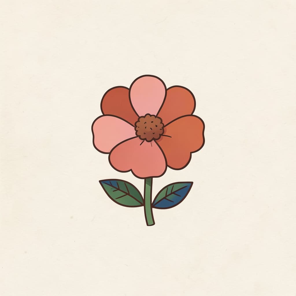 A single pink flower in full bloom.